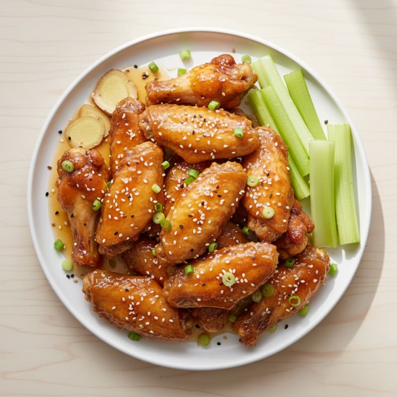 Crispy Honey-Garlic Chicken Wings