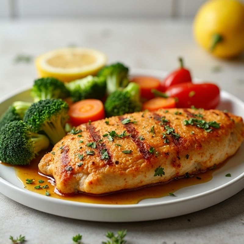 Crispy Lemon Herb Chicken with Roasted Vegetables