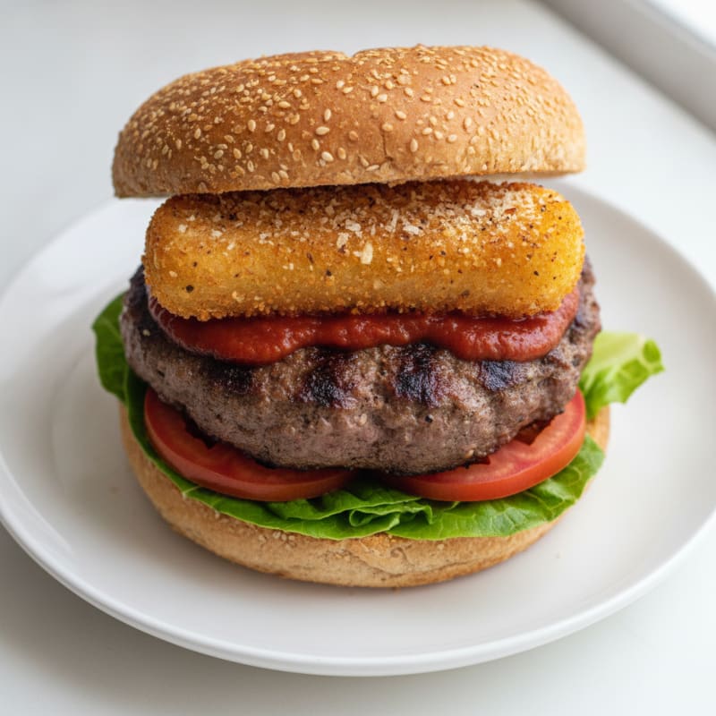 Mozzarella Stick Beef Burger