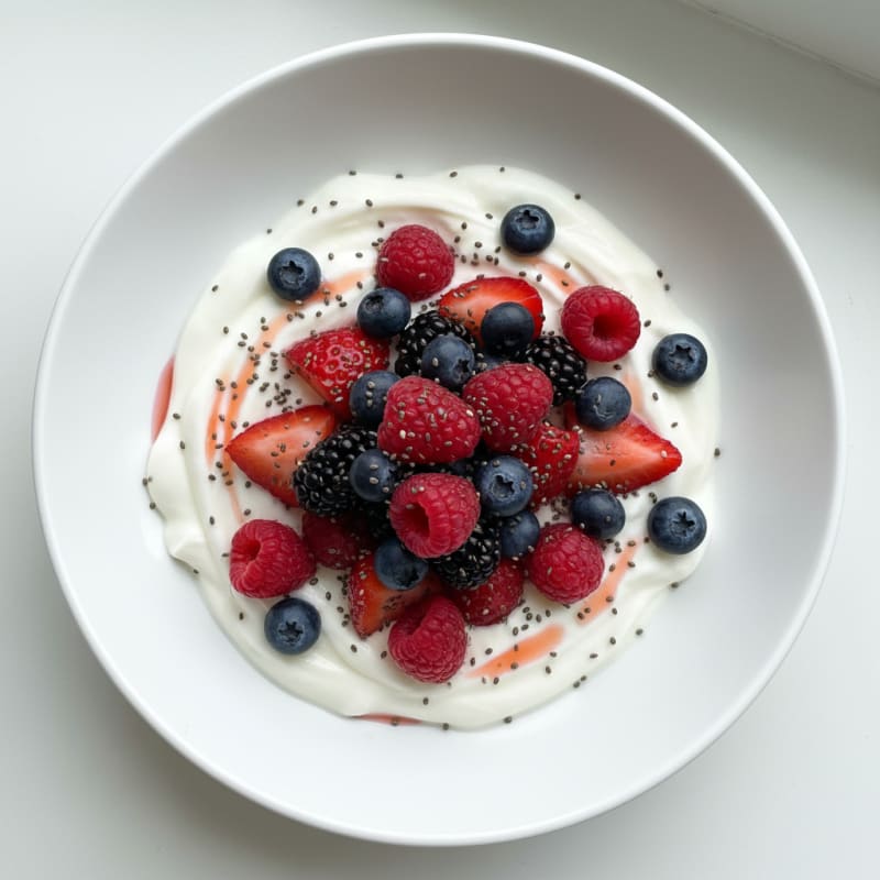Creamy Greek Yogurt Protein Bowl with Mixed Berries