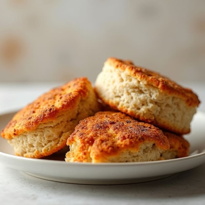 Crispy Baked Chicken with Fluffy Whole Wheat Biscuits