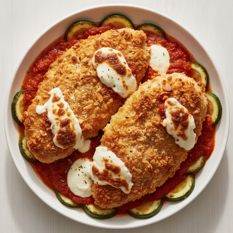Crispy Chicken Parmesan with Marinara
