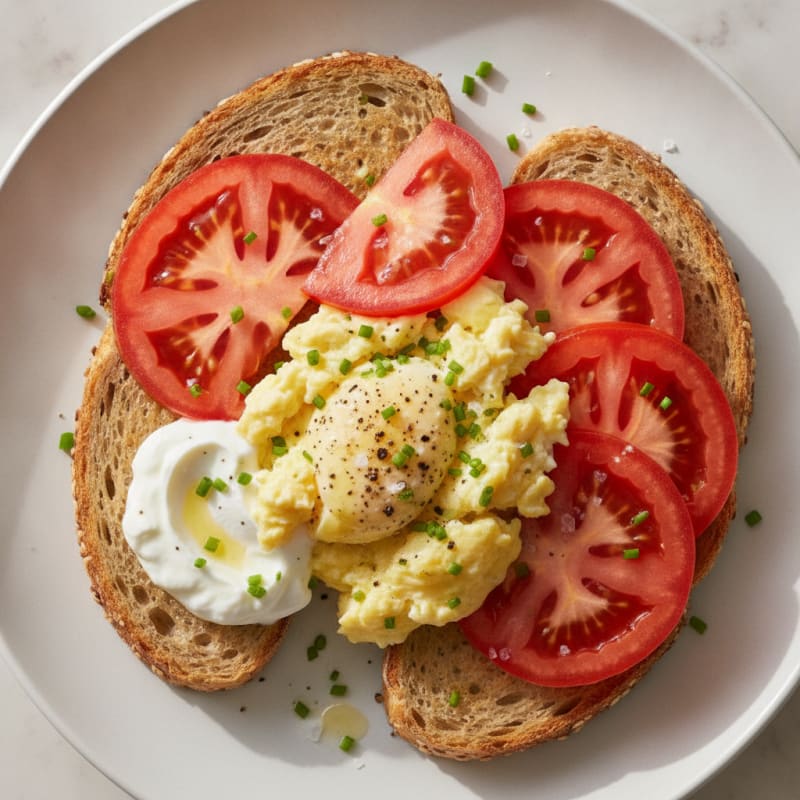 Savory Egg and Tomato Toast
