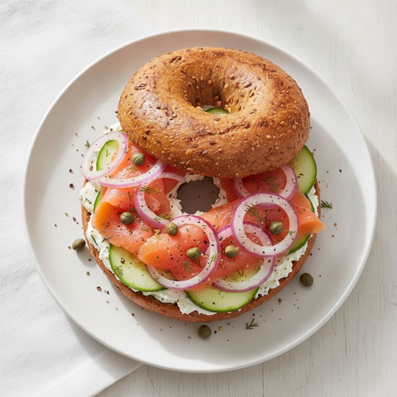 High-Protein Smoked Salmon Power Bagel