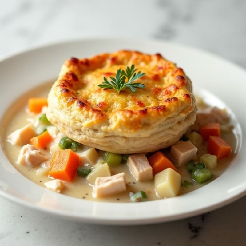Lightened-Up Creamy Chicken and Root Vegetable Pot Pie