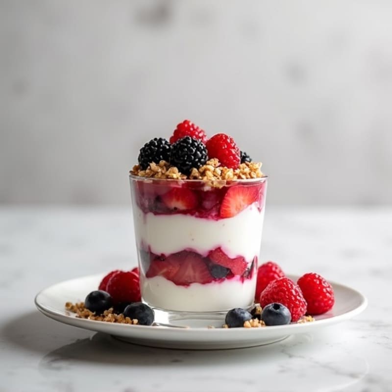 Creamy Greek Yogurt Protein Parfait with Mixed Berries