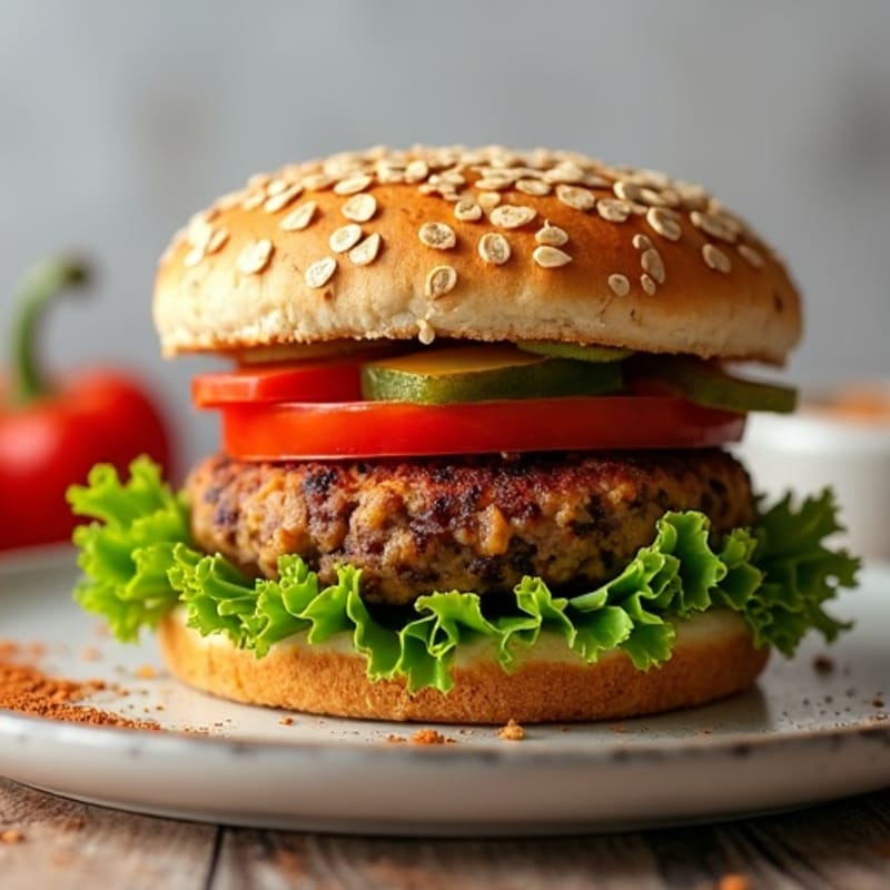 Crispy Black Bean Veggie Burger