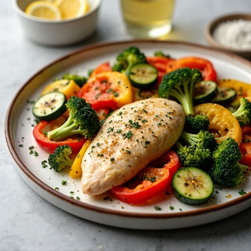 Sheet Pan Lemon Herb Chicken with Roasted Vegetables