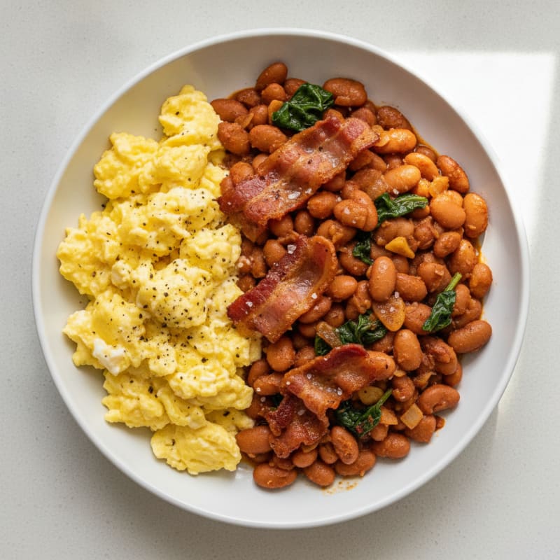 Smoky Bacon with Braised Pinto Beans