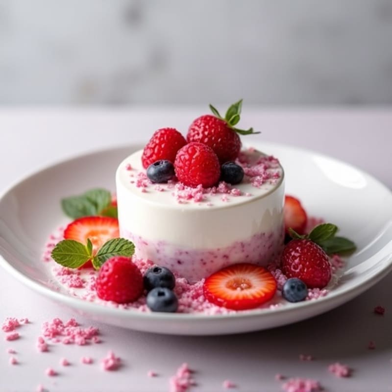 Silky Protein Yogurt with Mixed Berries
