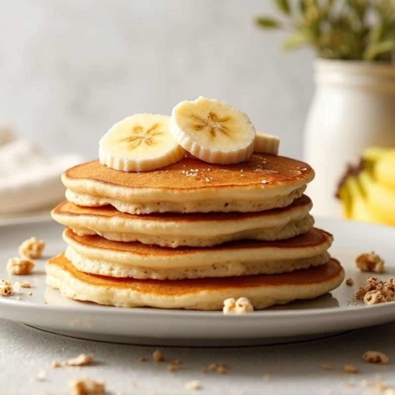 Fluffy Egg White Oatmeal Protein Pancakes