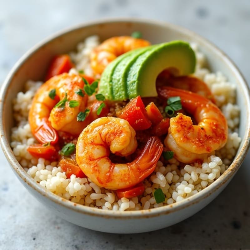 Spicy Shrimp and Chicken Gumbo with Cauliflower Rice