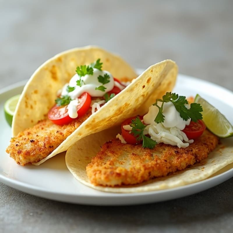Crispy Pan-Seared Fish Tacos with Fresh Cabbage Slaw