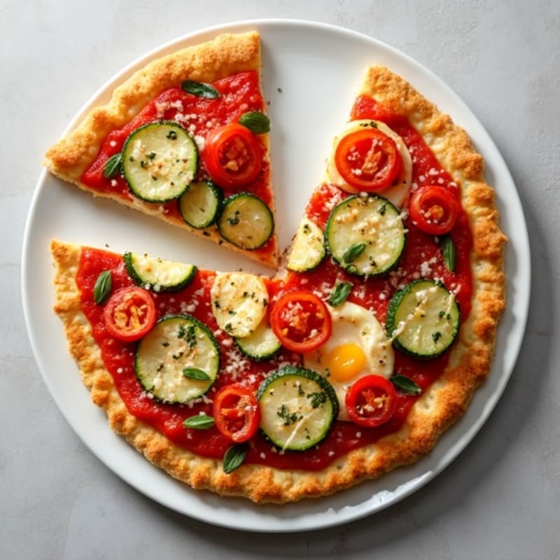 Crispy Cauliflower Crust Pizza with Roasted Vegetables