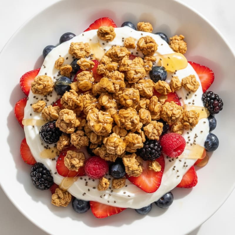 Creamy Greek Yogurt and Protein Berry Parfait