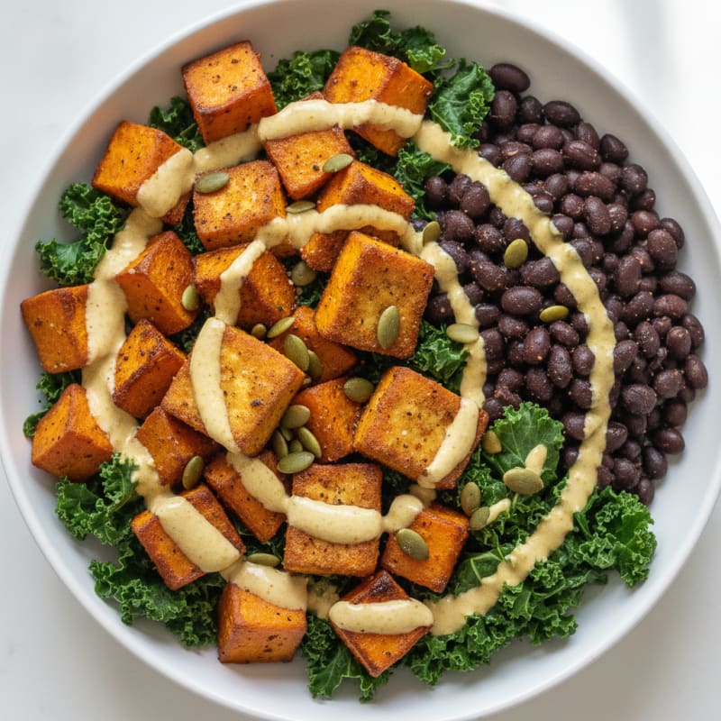 Roasted Sweet Potato and Black Bean Bowl