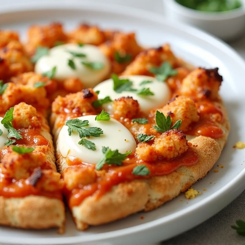 Crispy Buffalo Chicken Cauliflower Crust Pizza