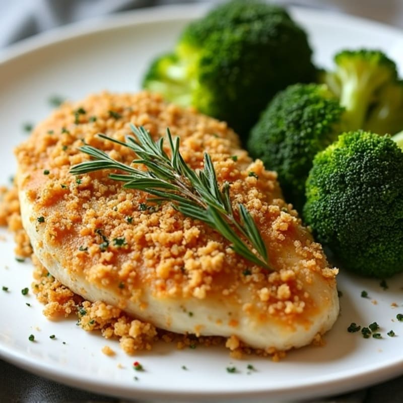 Herb-Crusted Chicken with Roasted Broccoli