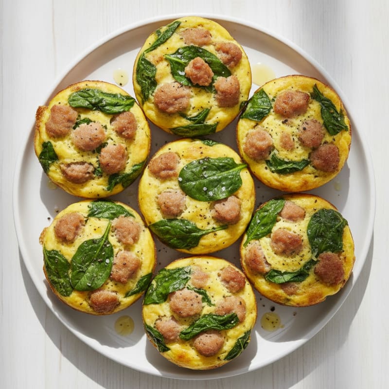 Sausage and Spinach Egg Muffins