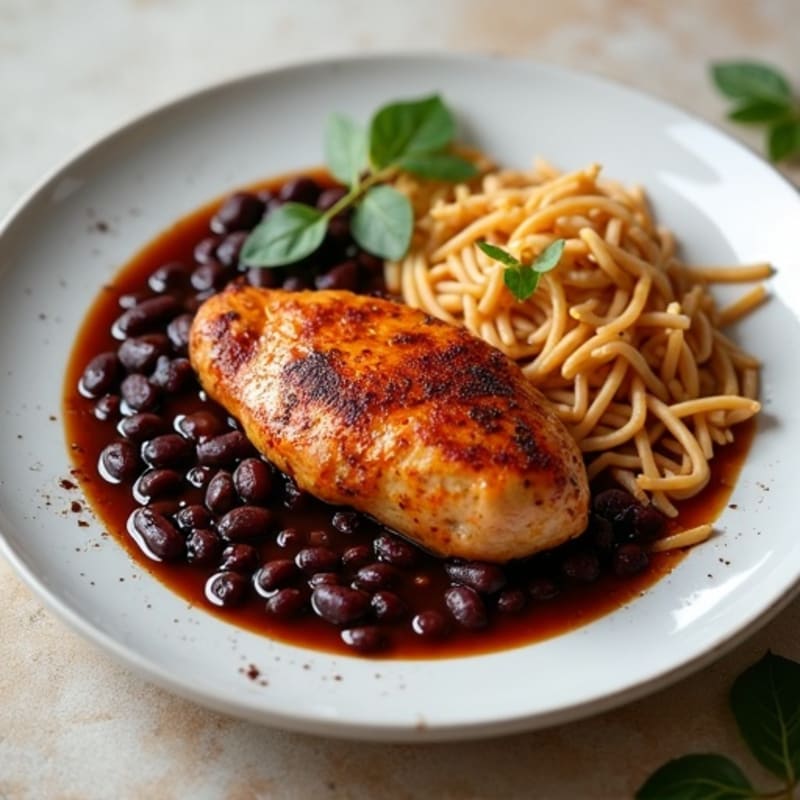 Chicken with Rich Mole-Inspired Sauce and Creamy Black Beans