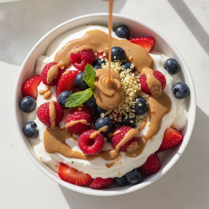 Creamy Greek Yogurt Protein Parfait with Mixed Berries