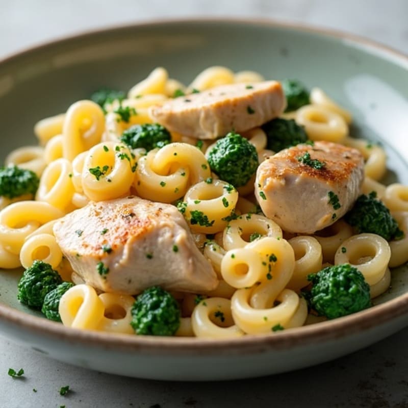 Creamy Garlic Chicken Spinach Pasta