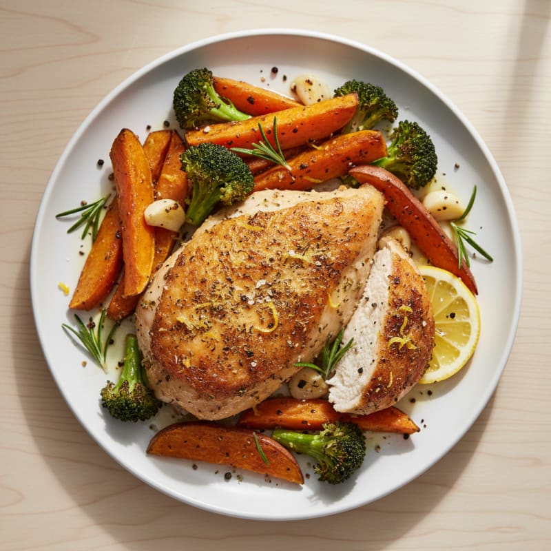 Crispy Lemon-Herb Roasted Chicken