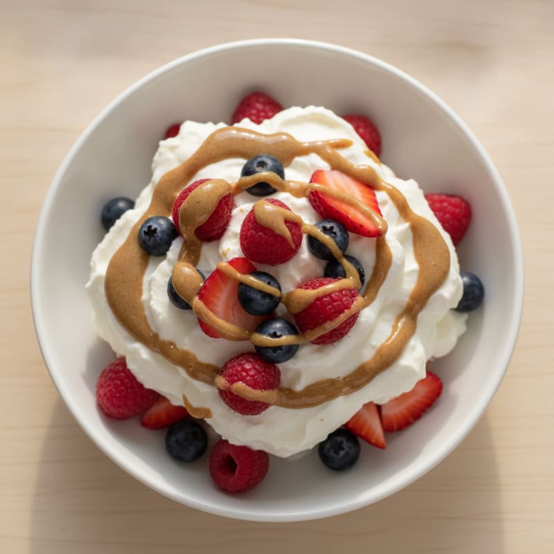 Silky Greek Yogurt Protein Pudding with Mixed Berries