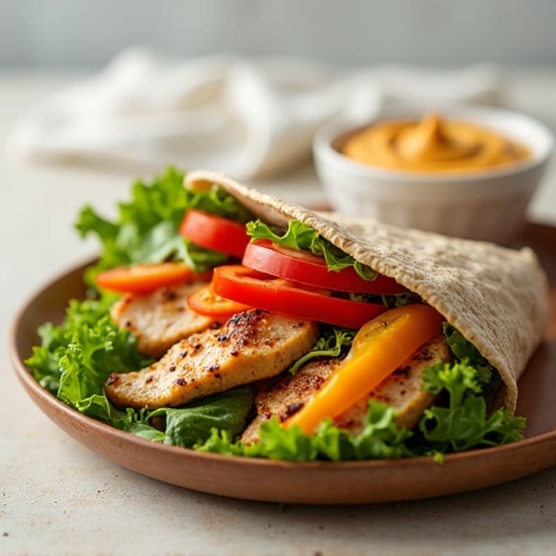 Grilled Chicken Fresh Veggie Whole Wheat Wrap
