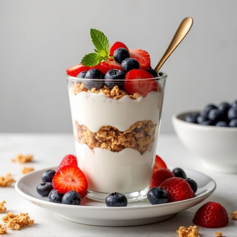 Greek Yogurt Protein Parfait with Almond Butter