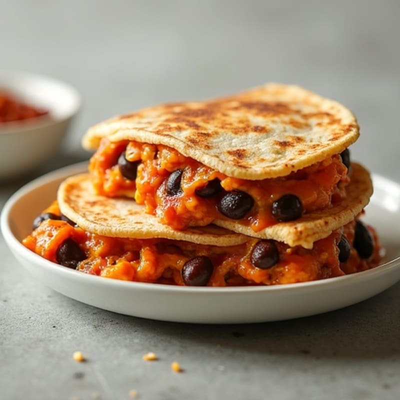 Smoky BBQ Chicken and Black Bean Quesadilla