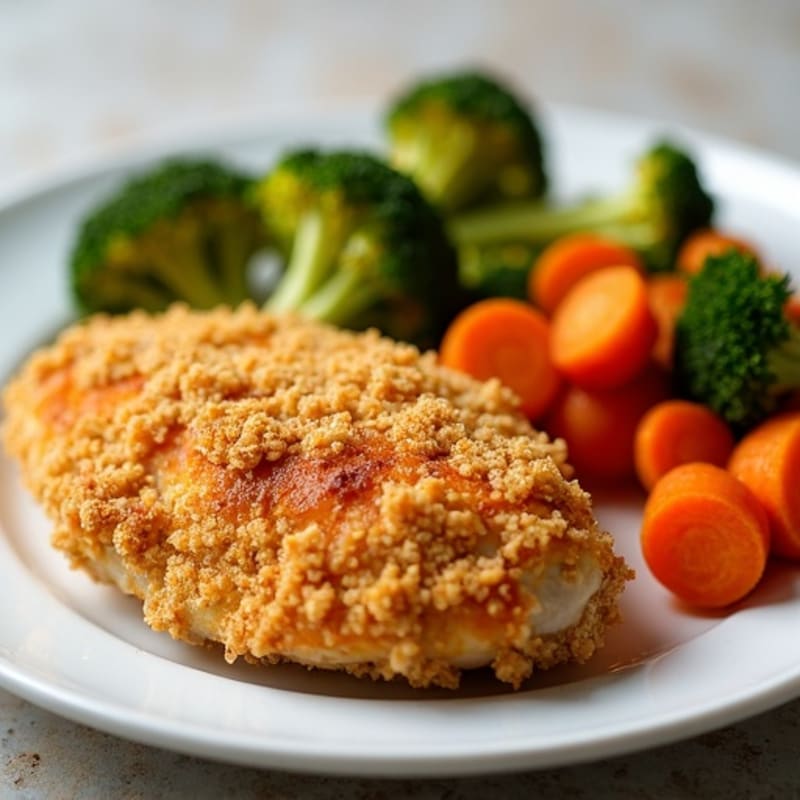 Crispy Buttermilk Chicken with Roasted Vegetables
