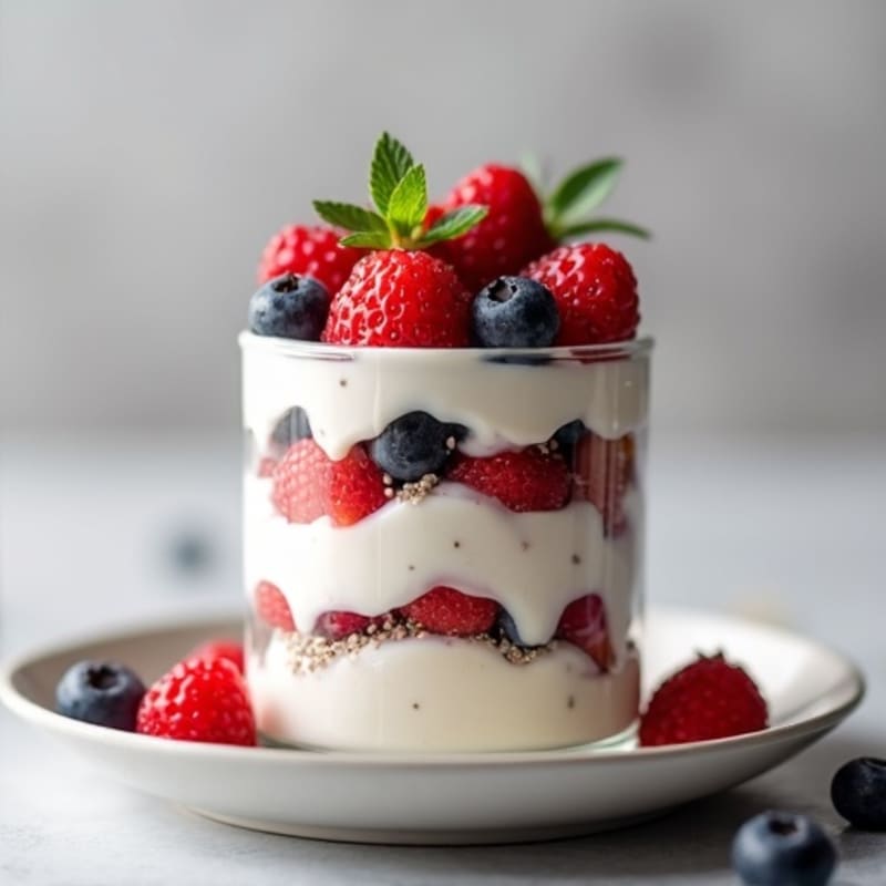 Creamy Greek Yogurt Protein Parfait with Mixed Berries