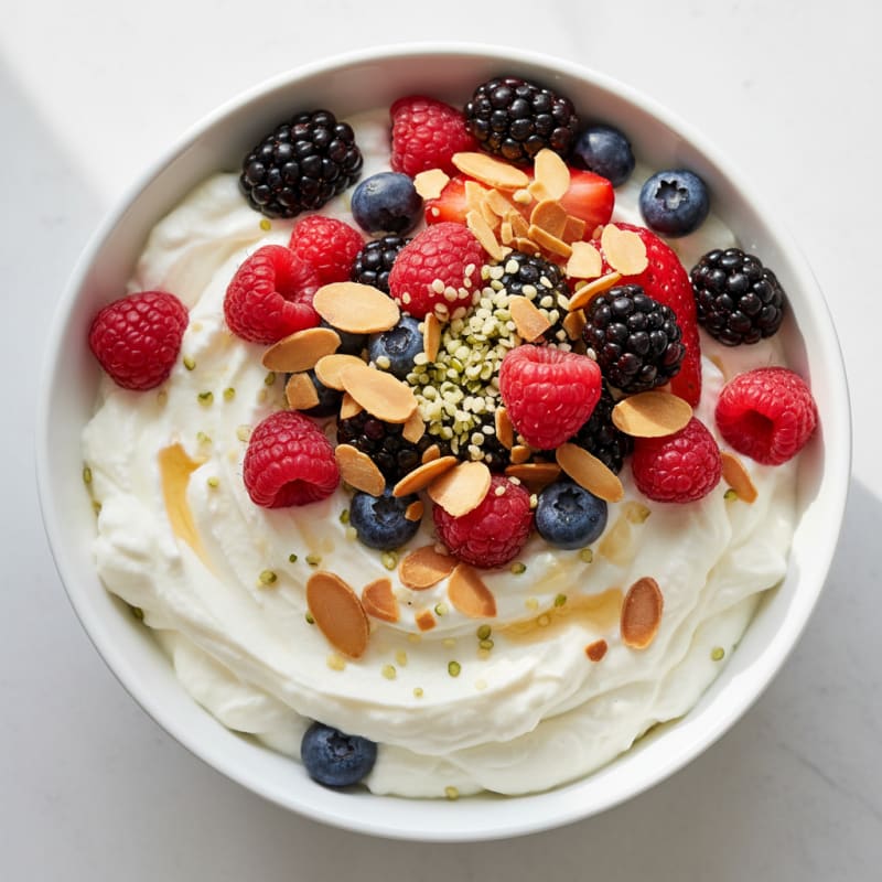 Creamy Greek Yogurt Protein Parfait with Mixed Berries