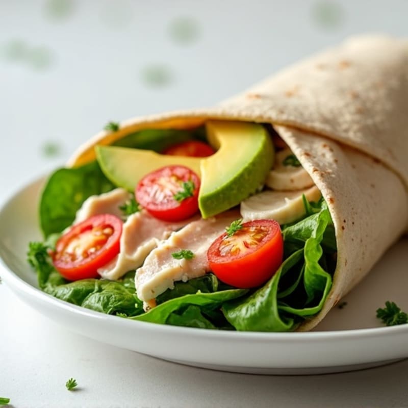 Creamy Avocado Turkey Wrap