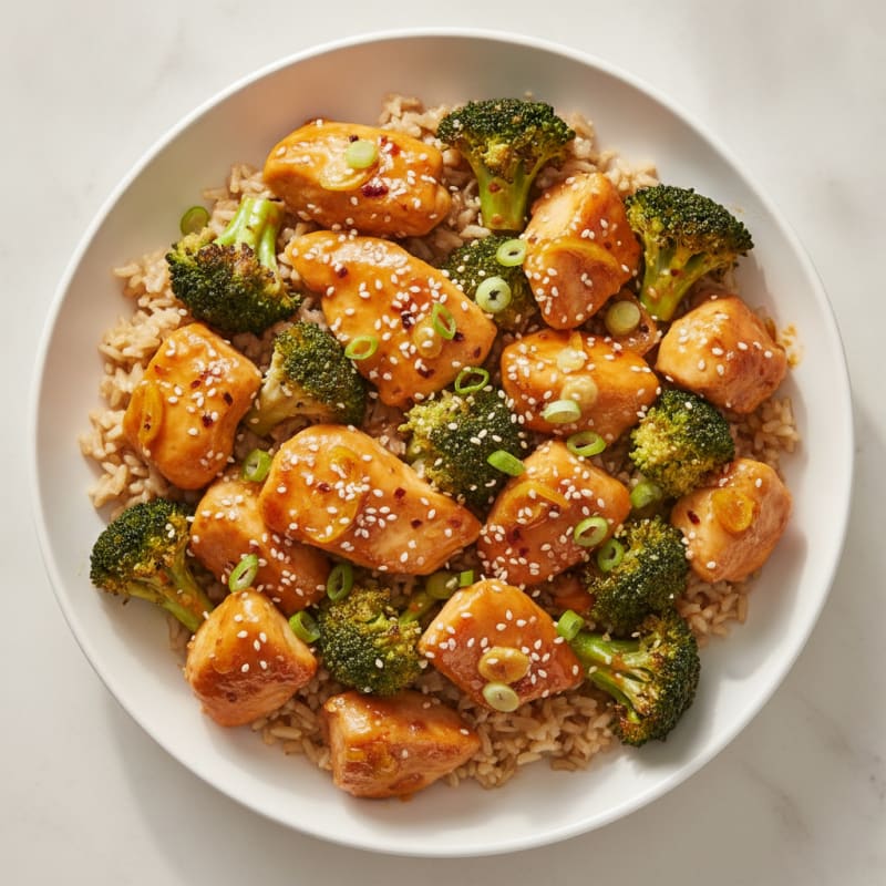 Baked Orange Chicken and Broccoli
