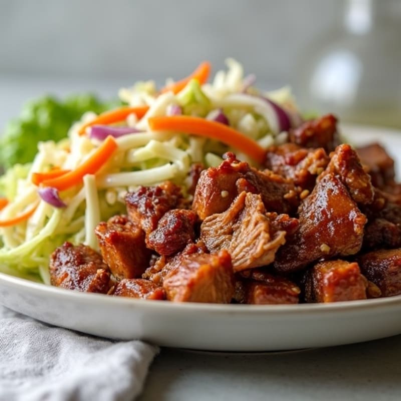 Slow-Cooked Pulled Pork with Crunchy Cabbage Slaw