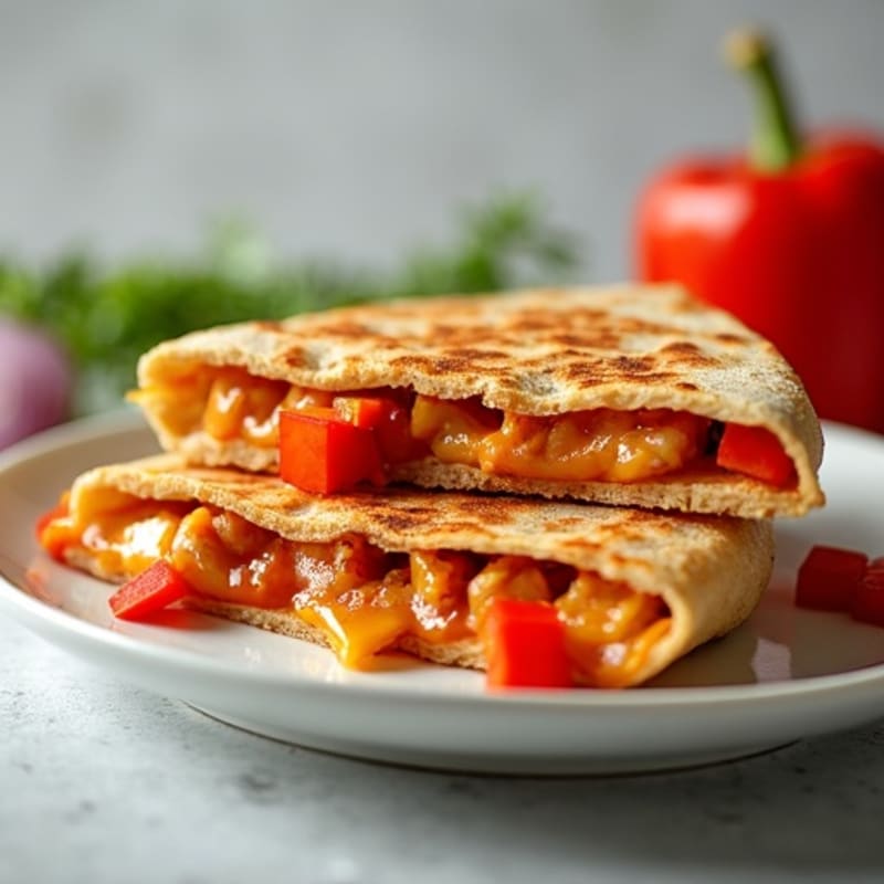 Crispy Whole Wheat BBQ Chicken Quesadilla