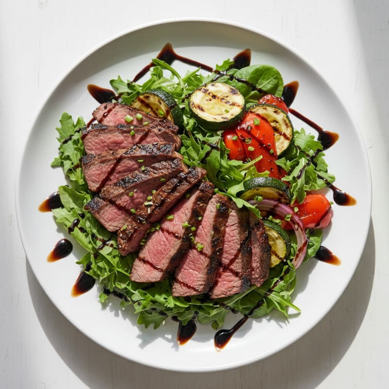 Grilled Steak and Roasted Vegetable Salad