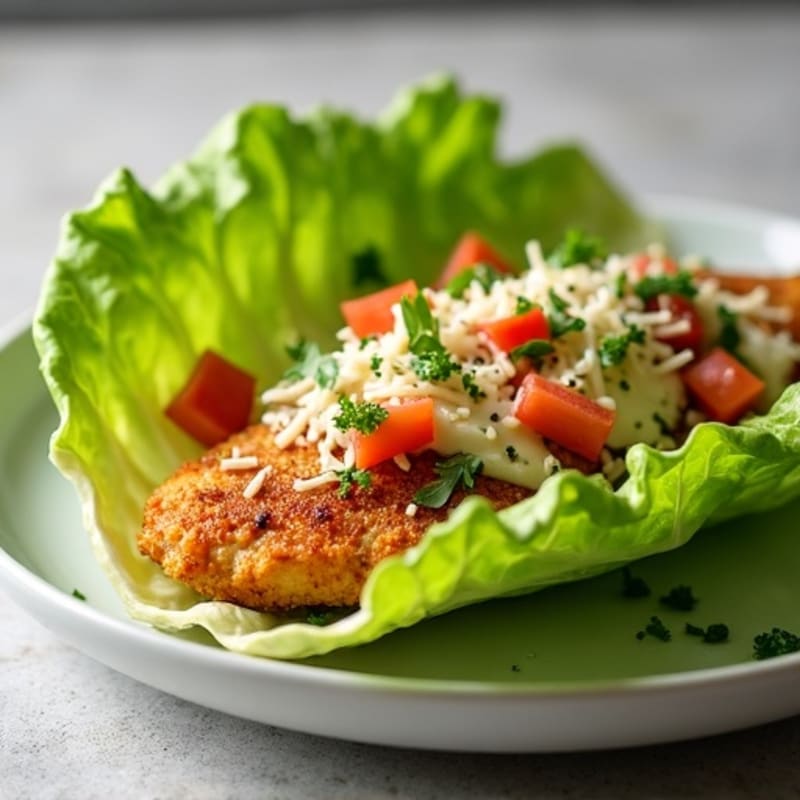Crispy Chicken Caesar Lettuce Wraps