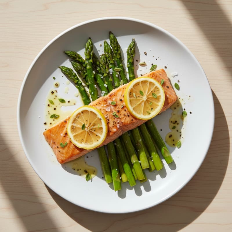 Baked Lemon-Herb Salmon with Asparagus
