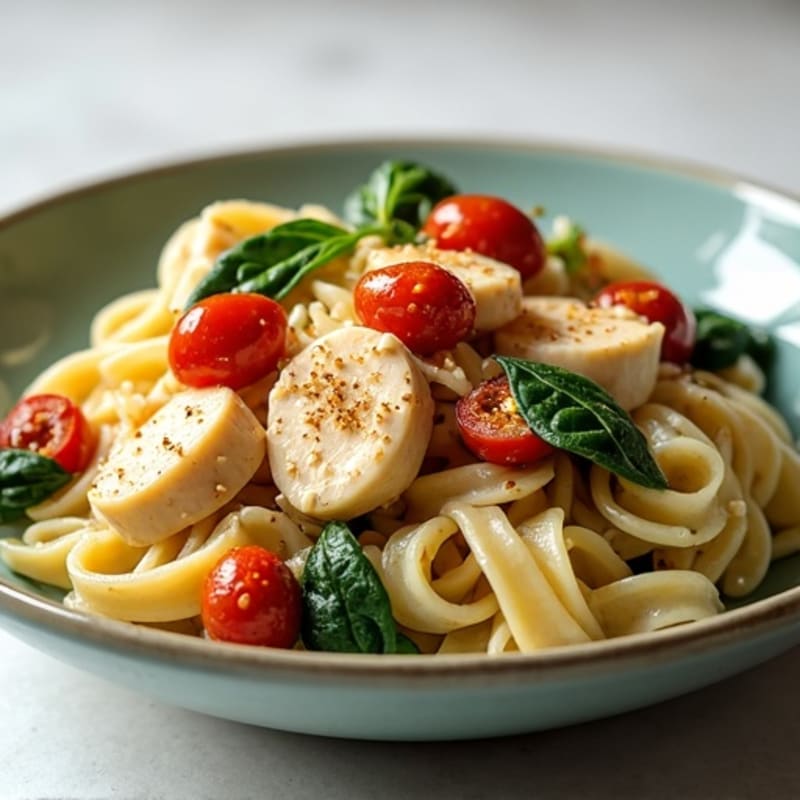 Creamy Sun-Dried Tomato Chicken Pasta with Spinach