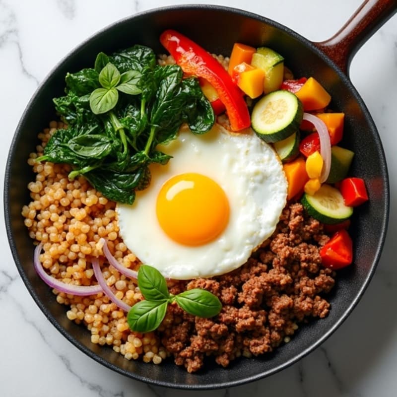 Lean Ground Beef and Vegetable Skillet