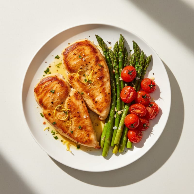 Lemon Herb Chicken and Roasted Asparagus