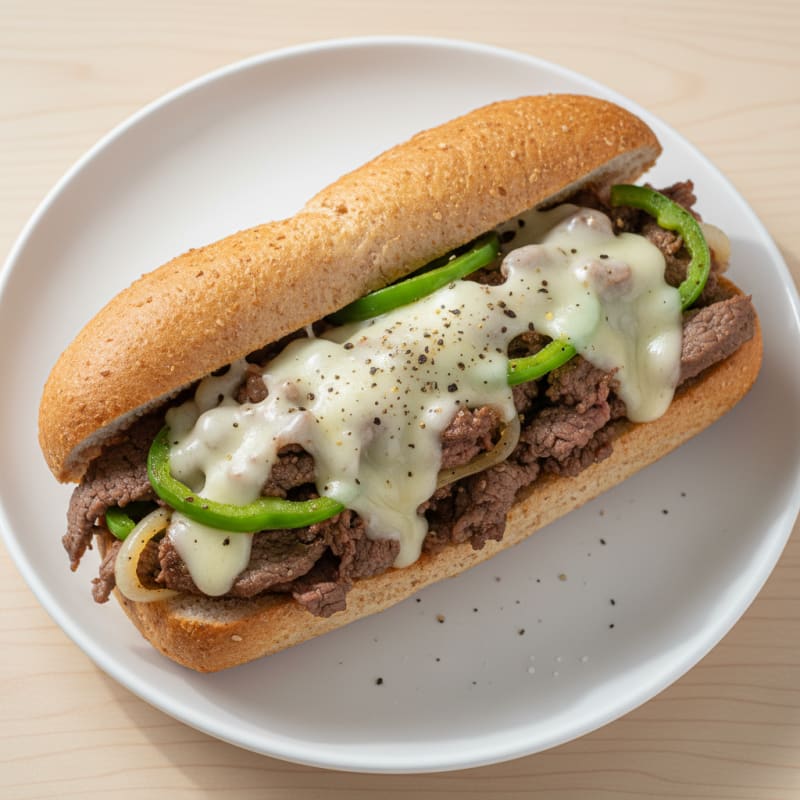 Classic Philly Cheesesteak Sandwich