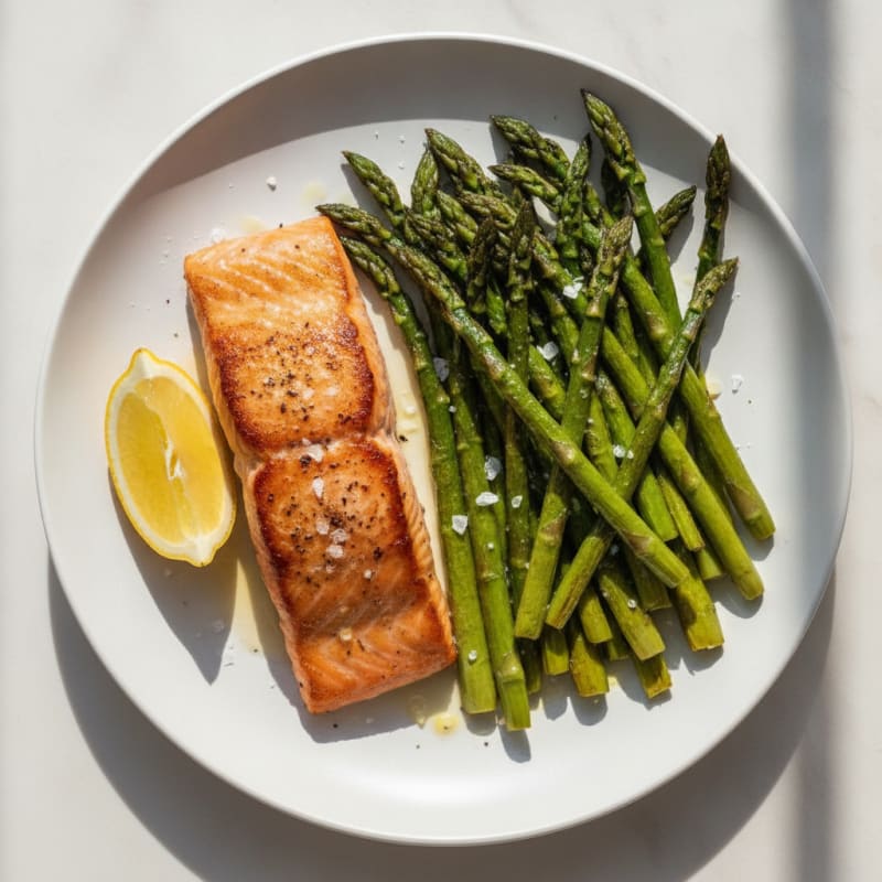 Seared Salmon with Roasted Asparagus