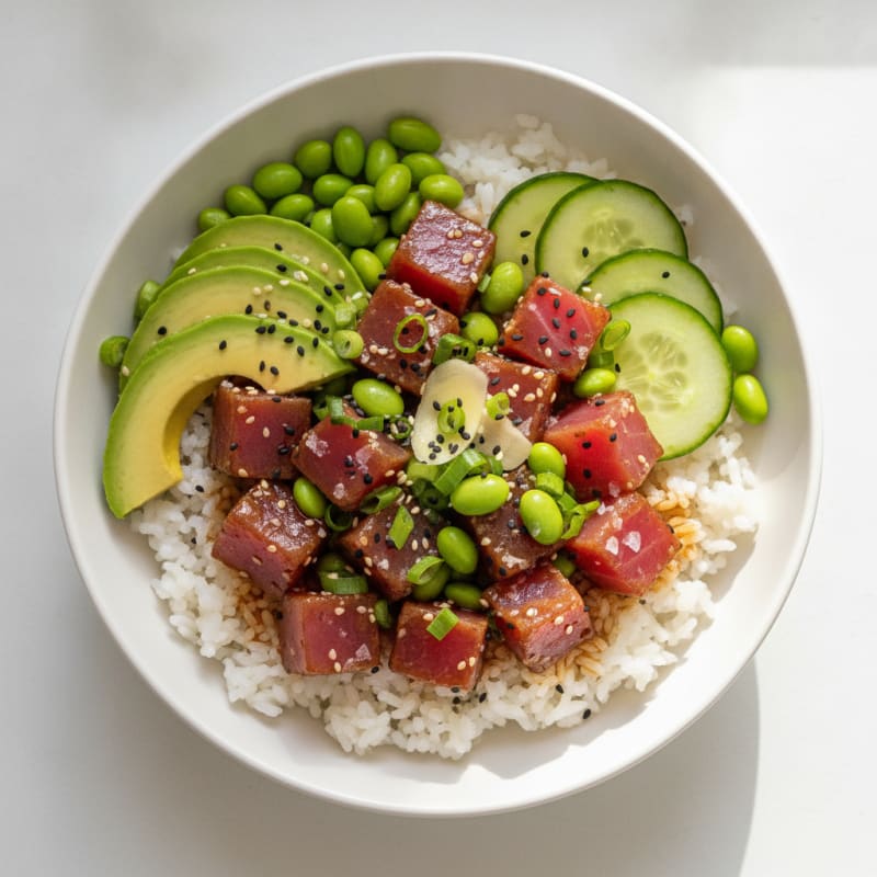 Ahi Tuna Hawaiian Poke Bowl
