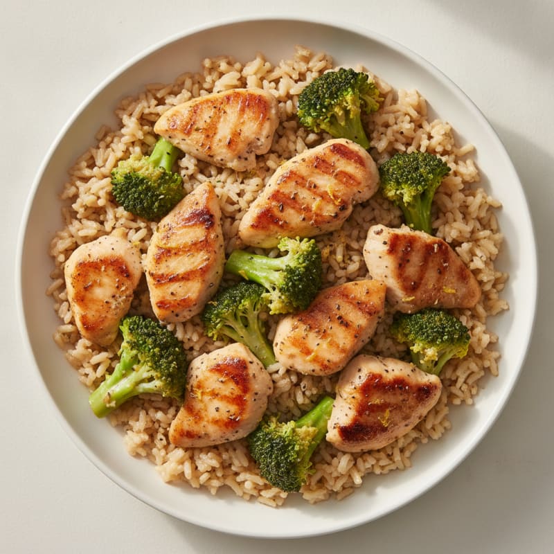 Lemon Herb Chicken and Broccoli Rice