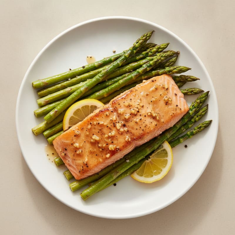 Honey-Glazed Salmon with Roasted Asparagus