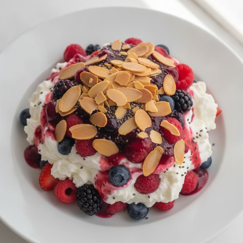 Greek Yogurt Protein Parfait with Mixed Berries